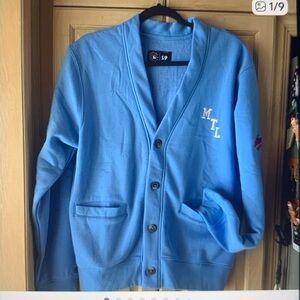 Montreal Expos Light Blue Men's Cardigan NWT size small